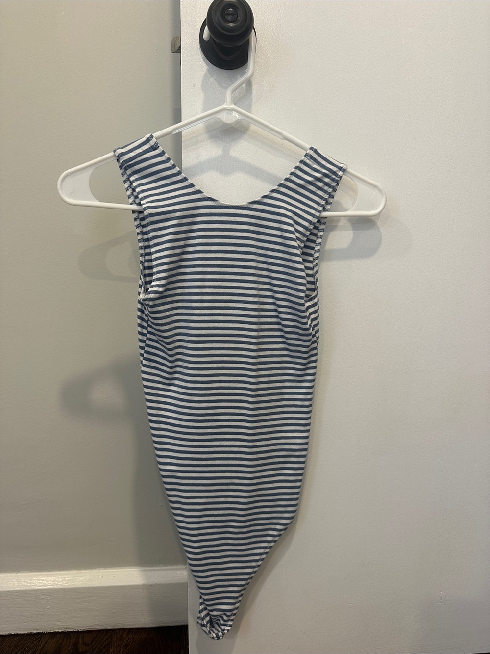 Striped Blue and White bodysuit